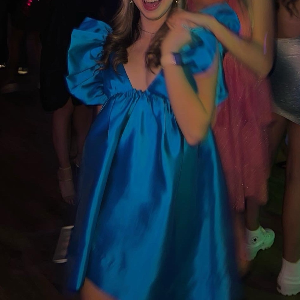 Blue mini dress